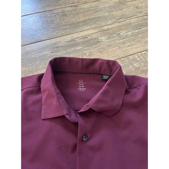Michael Strahan Men's Purple Modern Fit Long Sleeves Button Down Shirt Size 2XL - Picture 2 of 5